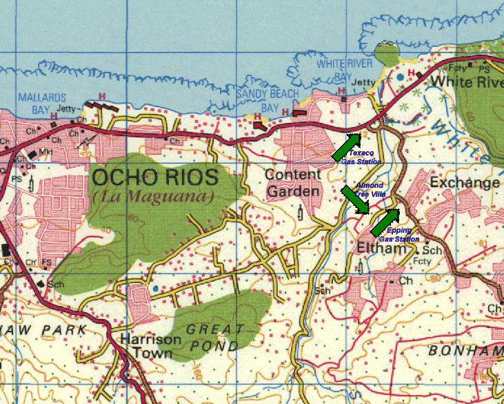 34 Ocho Rios Jamaica Map Maps Database Source